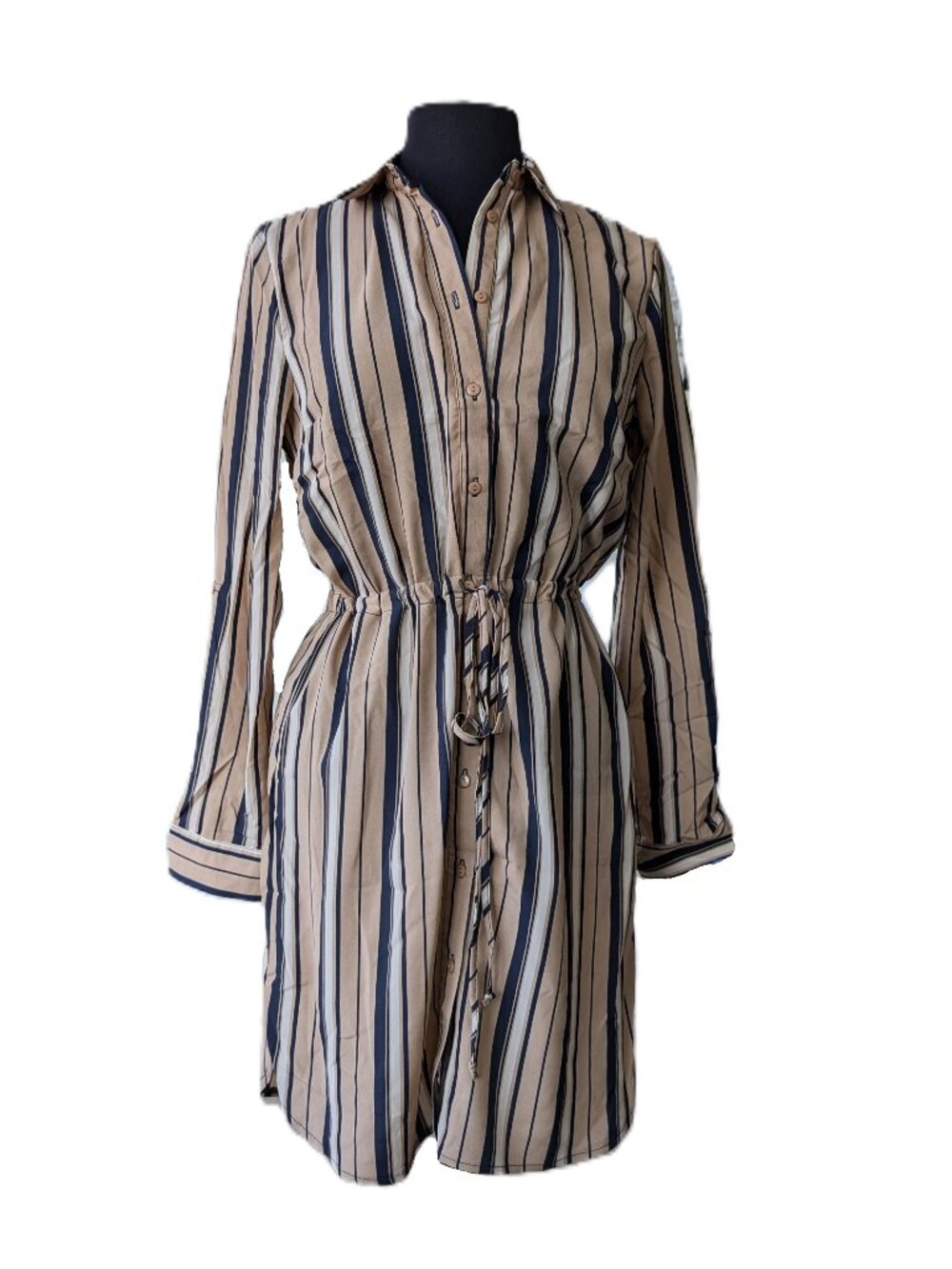 RedBerry Striped Long Sleeve Shirt Dress | Medium